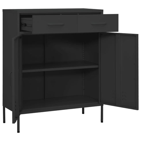 Lady Jillian -  Storage Cabinet Anthracite 80x35x101,5 cm Steel - Model 2